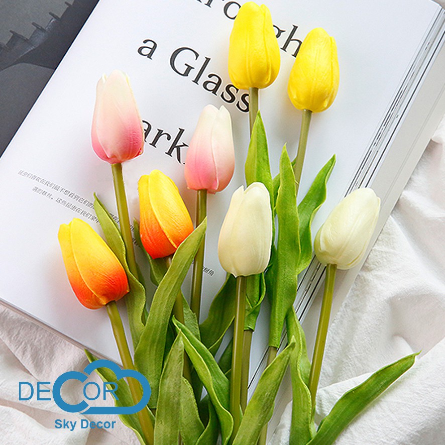 HOA TULIP TRANG TRÍ NHÀ CỬA, ĐẠO CỤ CHỤP ẢNH SẢN PHẨM - Sky Decor