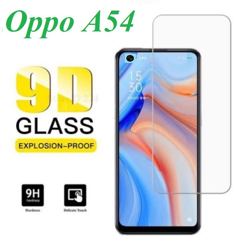 Kính cường lực Oppo A54 - Kính cường lực trong suốt, độ cứng 9H