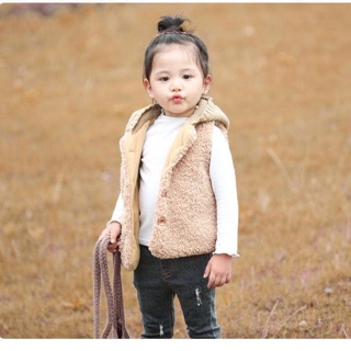 Áo gile lông cừu cho bé trai gái