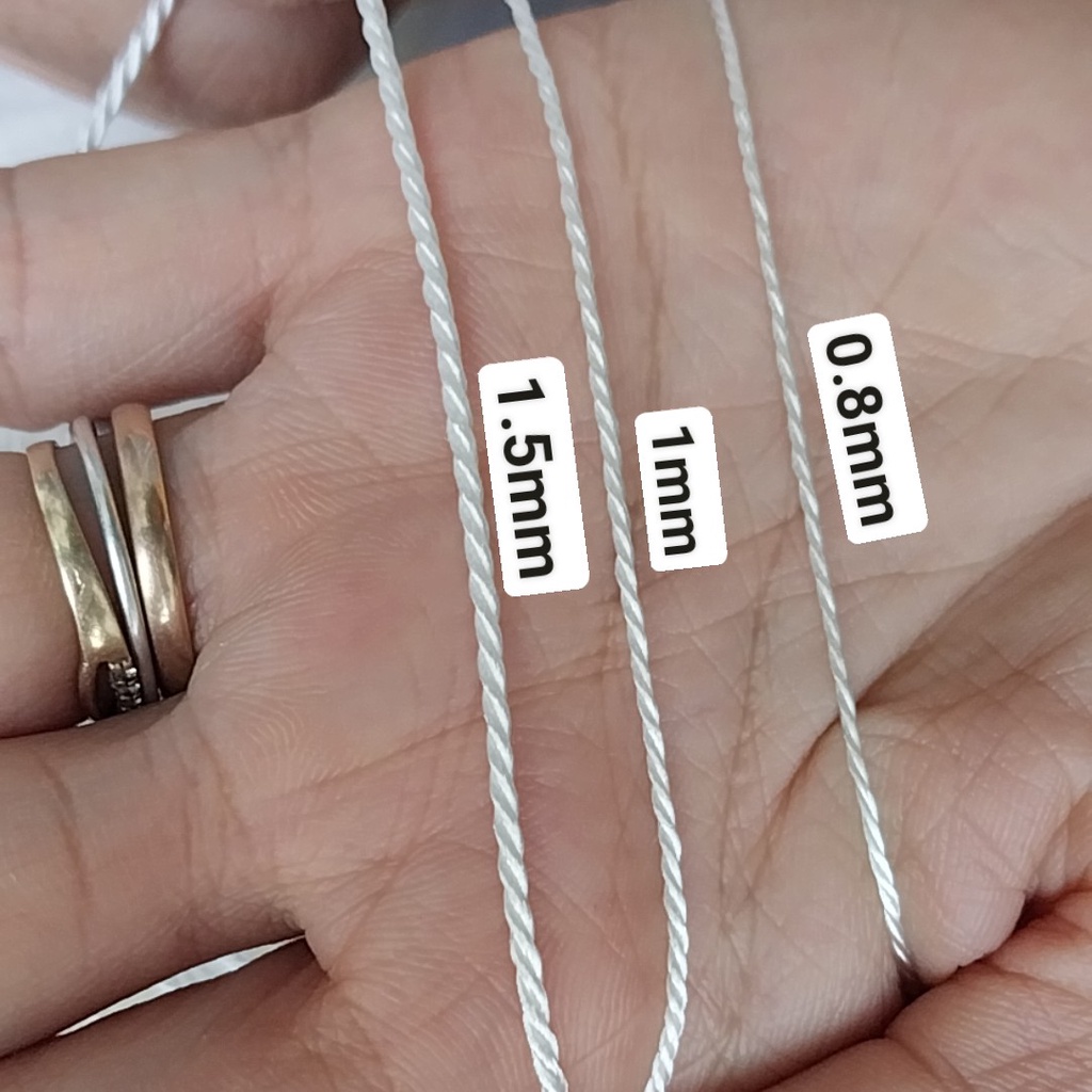 5-20met dây dù sợi se size 0.8mm - 1mm- 1.5mm bóng dùng đan vòng tay, thắt vòng tay, vòng cổ may mắn