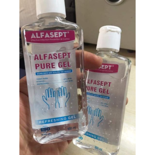 [Nowship HN] Nước rửa tay bỏ túi 100ml Alfasept, Nước rửa tay khô alfasept 100ml