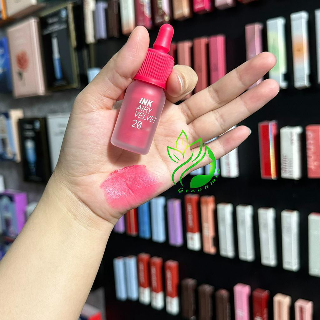 Son Ink Airy Màu 20 Beautiful Coral Pink Hồng Fuchsia Kem Lì Peripera Ink Airy Velvet Lip Tint 4g