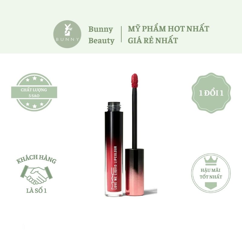 Son kem MAC Love Me Liquid Lipcolour Bunny Beauty hàng đủ bill