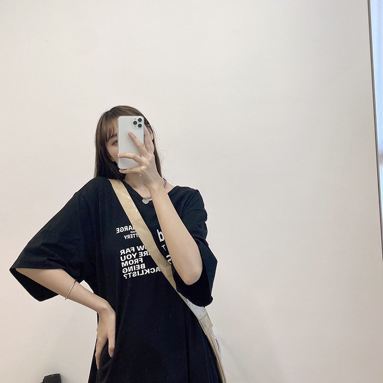 21SS bình thường giản dị chữ in rời áo thun tay ngắn cổ tròn giản dị | BigBuy360 - bigbuy360.vn