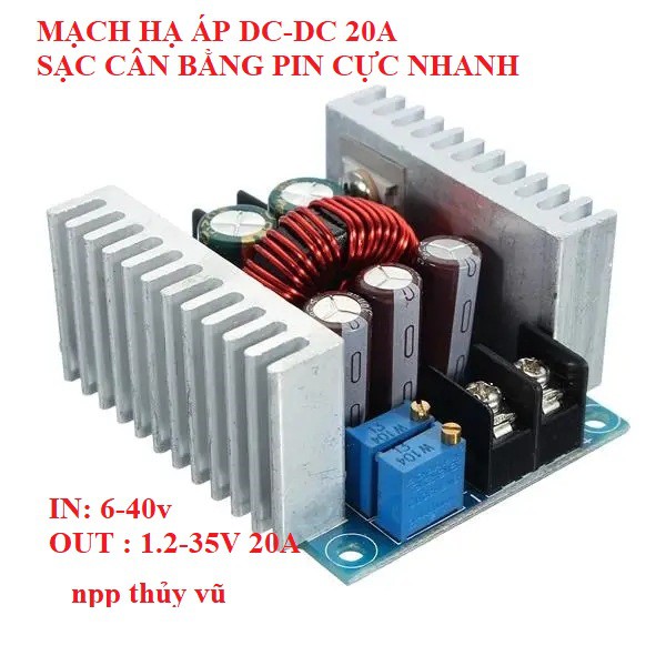 Mạch chuyển đổi điều chỉnh DC-DC cân bằng pin - mạch buck 20A