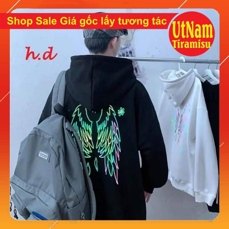 Áo hodie Cánh chim phản quang bảy màu❤Hoodie mùa đômg unisex nam nữ form <53kg