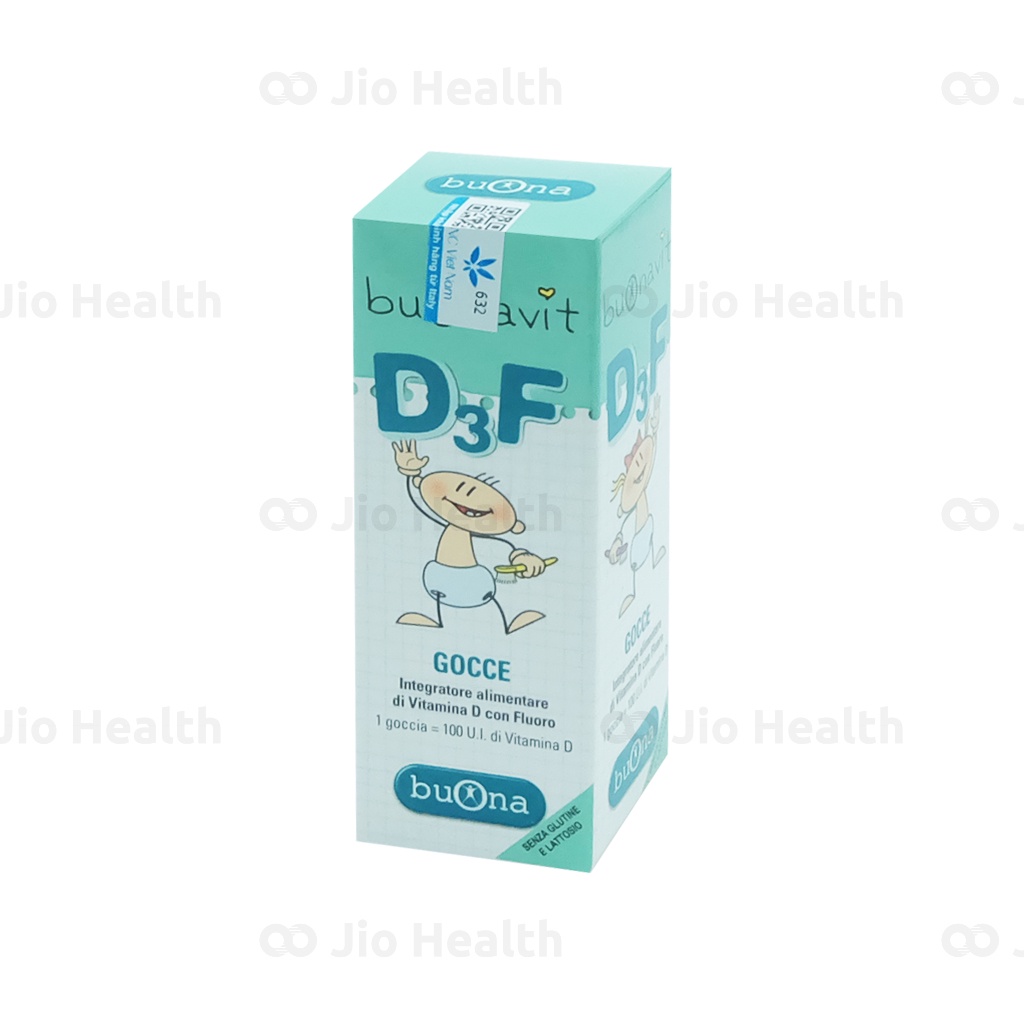 Dung dịch nhỏ giọt D3 Flo BUONAVIT D3F, Thực phẩm bảo vệ sức khỏe cho bé