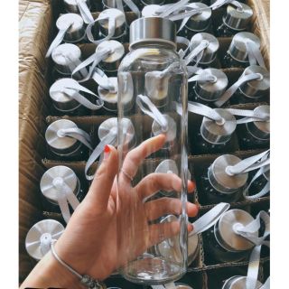 Bình thủy tinh 500ml detox siêu xinh