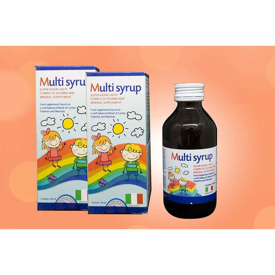 Multi Syrup - Bổ sung vitamin và khoáng chất,giúp trẻ tăng đề kháng cải thiện biếng ăn,suy dinh dương ở trẻ em