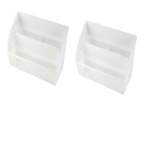 Daiso Khay Đứng Trắng Regaria Wide Partition Stand White 16.4cm x 7.5cm x 13.2cm