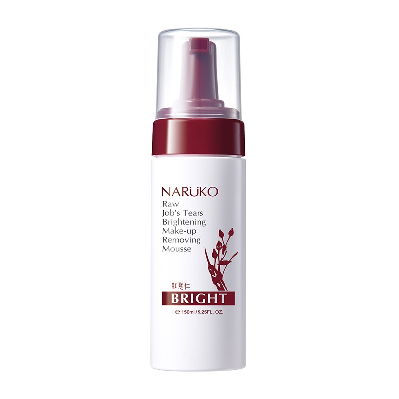 Naruko – Ý dĩ nhân đỏ sáng da mới – Tẩy trang dạng bọt – Raw Job’s Tears Brightening Makeup Removing Mousse