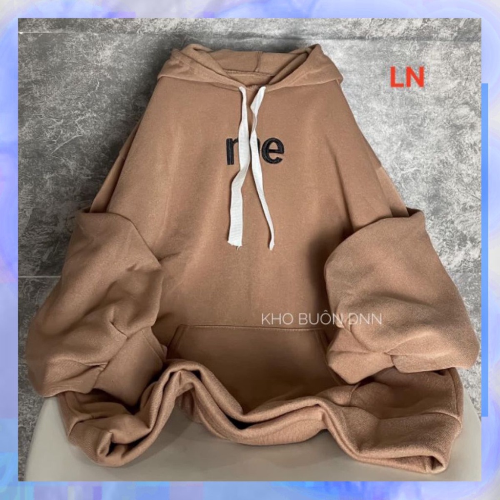 Áo nỉ hoodies in chữ ME dáng thụng,tay bồng,màu sắc độc lạ