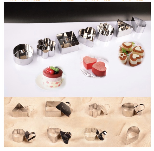 KHUÔN RING MINI LÀM BÁNH MOUSSE TIRAMISU