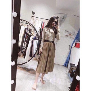 Chân váy maxi xếp ly dáng dài cv110
