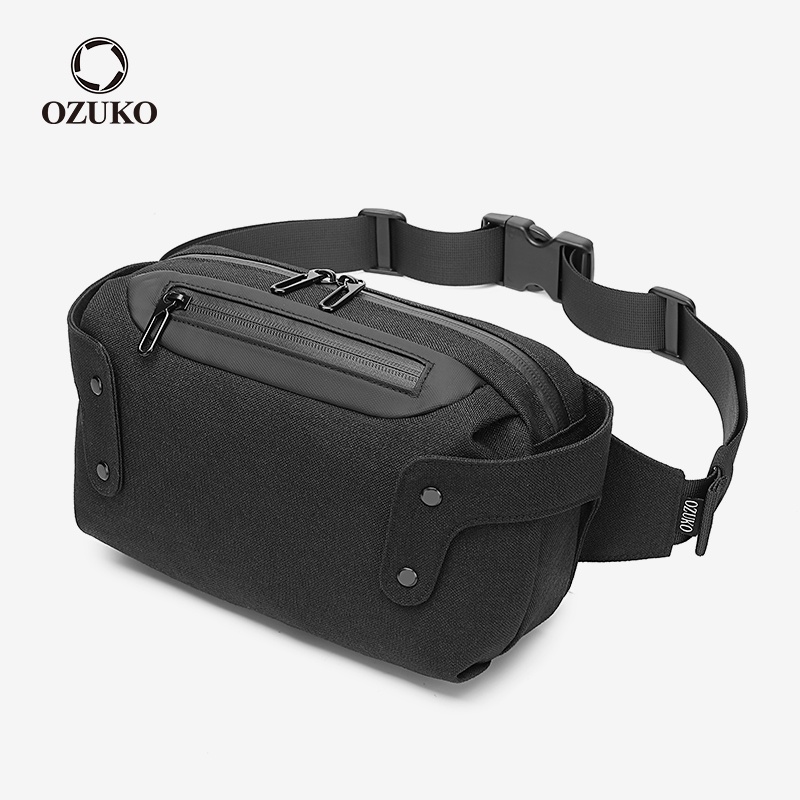 Túi đeo chéo Ozuko chống thấm nước có cổng sạc USB cho nam