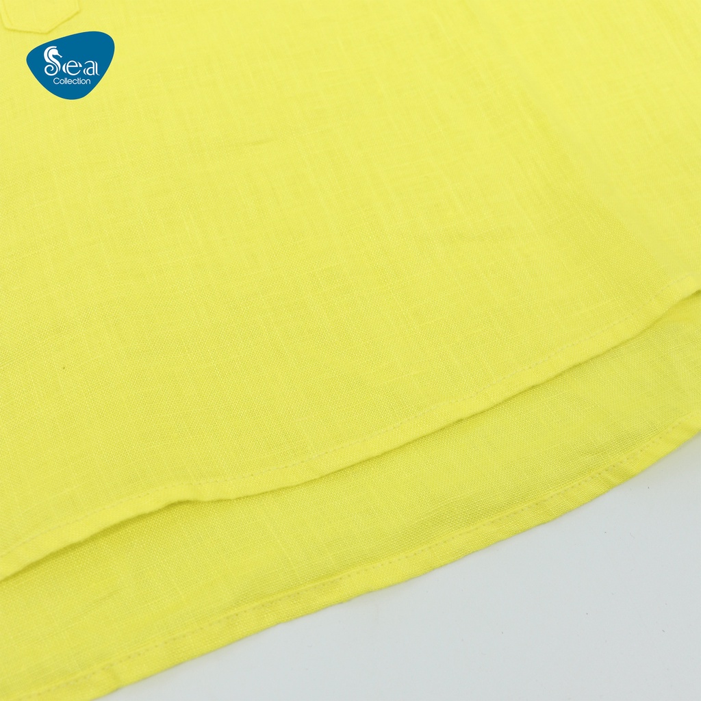 Áo Sơ Mi Đũi Nữ Tay Ngắn Sea Collection Chất Linen cao cấp 10215