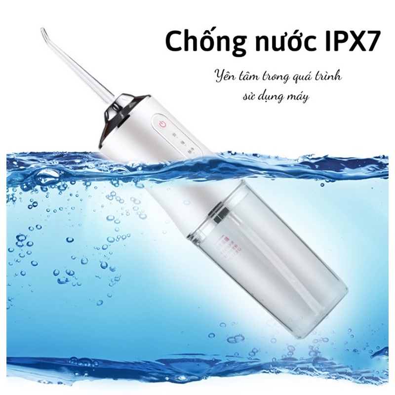 Tăm Nước Nha Khoa Oral Irrigator - Máy Tăm Nước Cầm Tay Vệ Sinh Răng Miệng Công Nghệ Châu Âu BH 12 Tháng - BENTEX