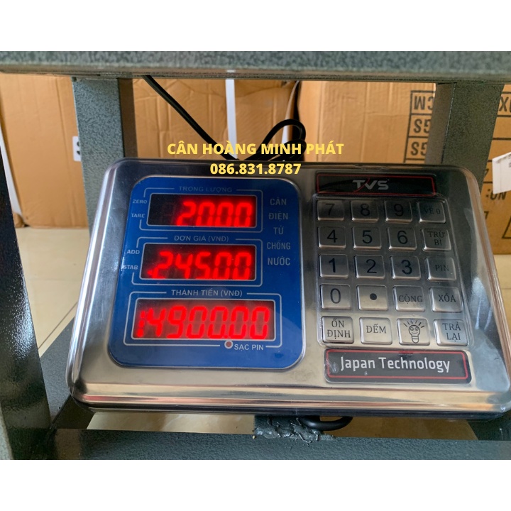 Cân ghế điện tử INOX 100kg 150kg 300kg chống nước TVS  Bảo Hành 24 Tháng