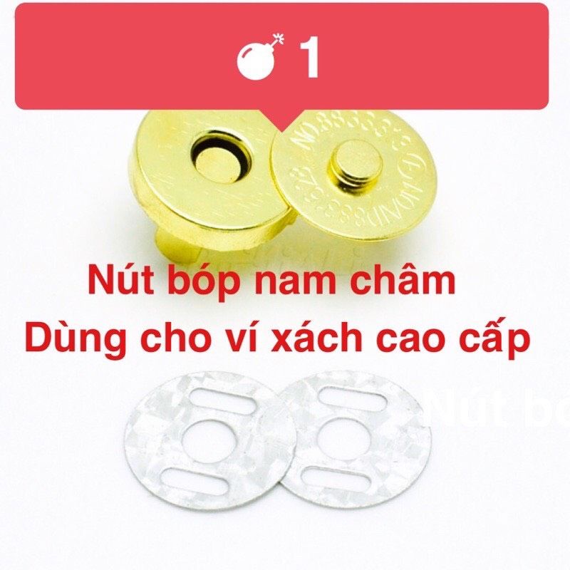 Cúc bấm nam châm bấm túi da ví xách cao cấp