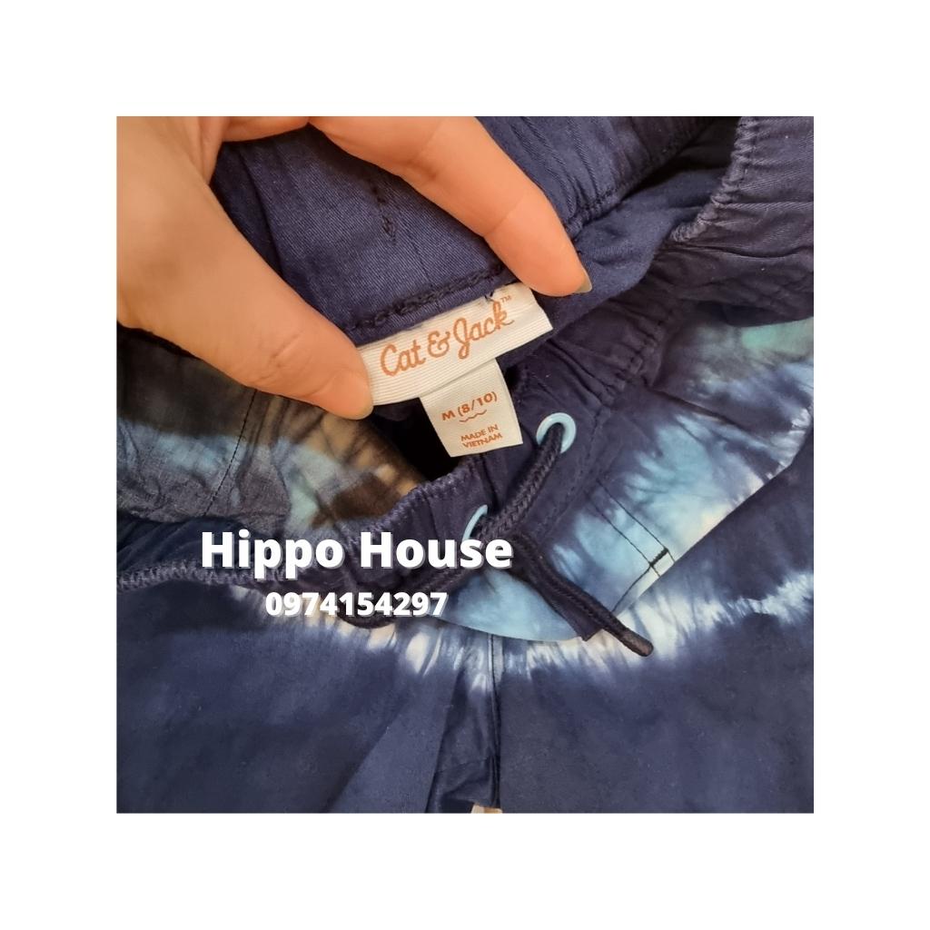 Quần Short Bé Trai Hippo House Xuất Dư Size Đại 4 đến 16 Tuổi Chất Thô, Kaki