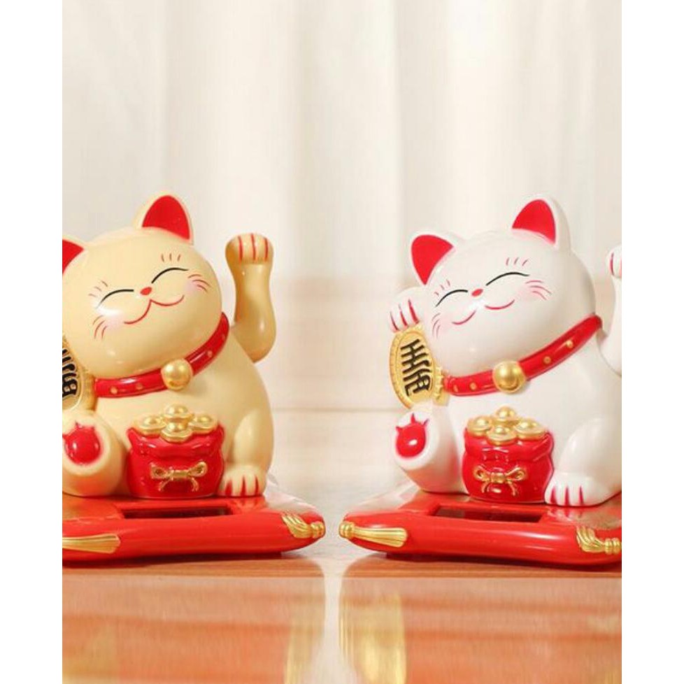Mèo thần tài size lớn may mắn vẫy tay năng lượng mặt trời ĐV | BigBuy360 - bigbuy360.vn