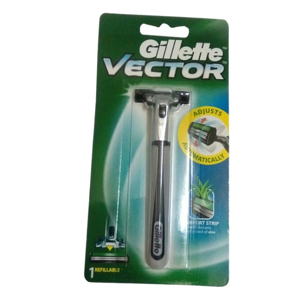 [HÀNG CÓ SẴN]Bộ dao cạo râu Gillette Vector Plus 1 Up (cán dao  + kèm 2 lưỡi )