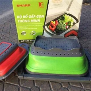 Bộ rổ silicon gấp gọn thông minh.