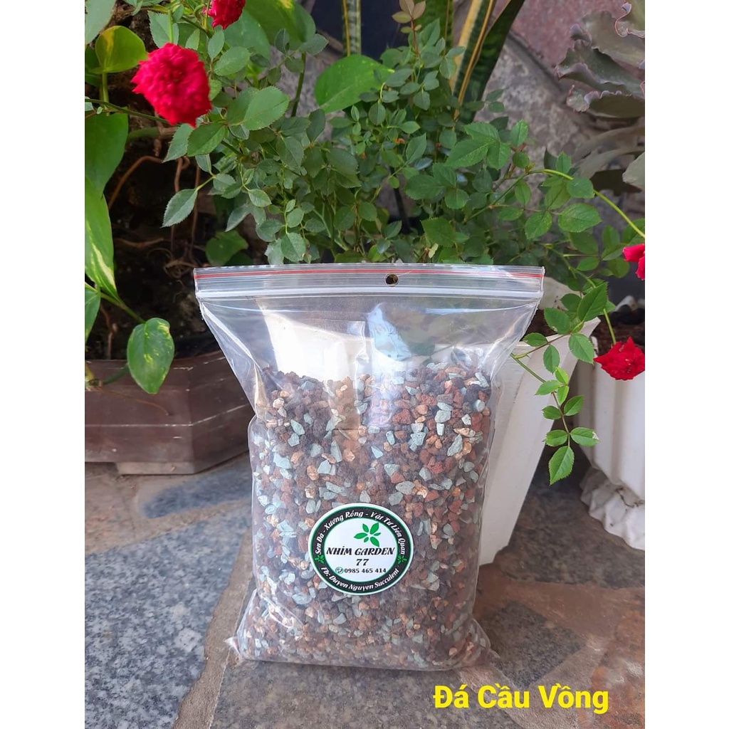 Đá cầu vồng trồng sen đá 1kg - Gía thể full đá dành cho sen đá