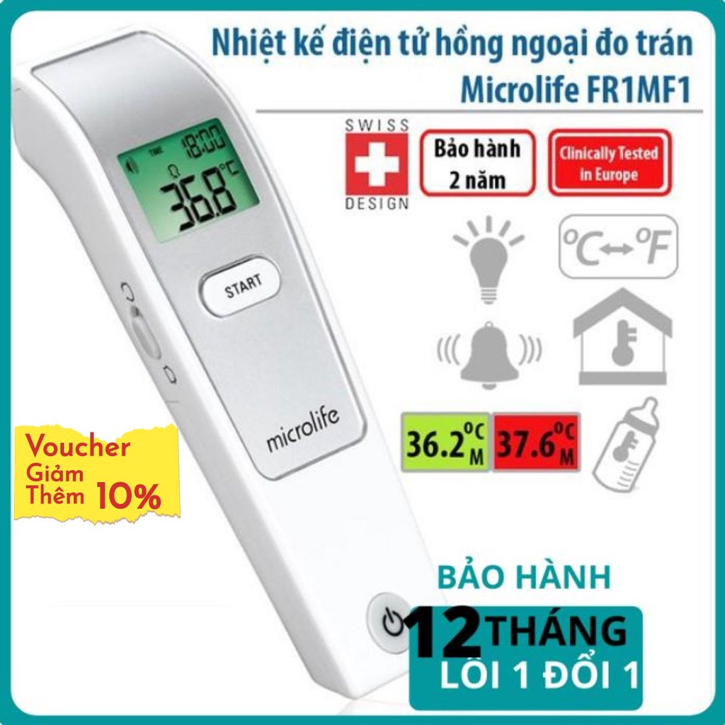 Nhiệt Kế Điện Tử Hồng Ngoại Microlife FR1MF1 Thụy Sĩ  [SALE SẬP SÀN] [HÀNG CHÍNH HÃNG] [1 ĐỔI 1 TRONG 12 THÁNG]