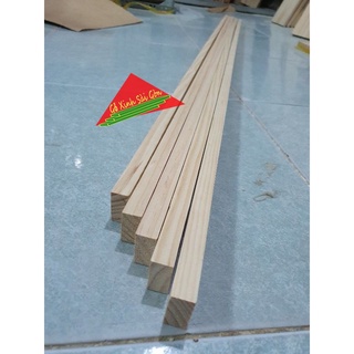 Bó 5 thanh gỗ thông vuông dài 1,5m rộng 3cm, dày 1.5cm