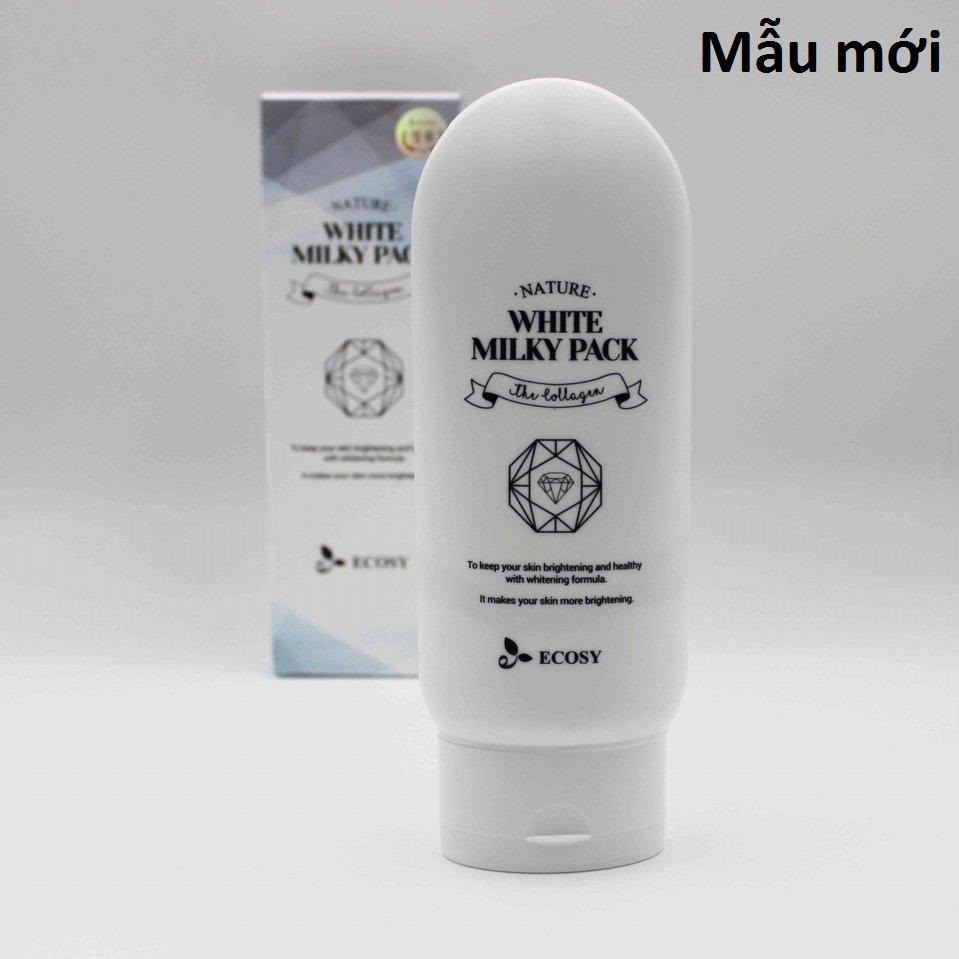 (Mẫu mới) kKem dưỡng trắng da body Nature White Milky Pack The Collagen ECOSY 150g