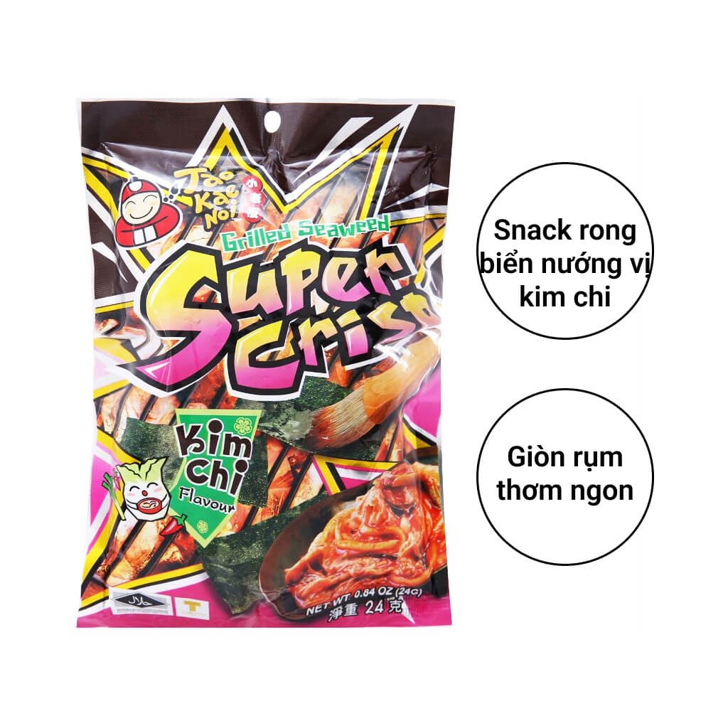 Snack rong biển TAO KAE NOI super crisp gói 24g