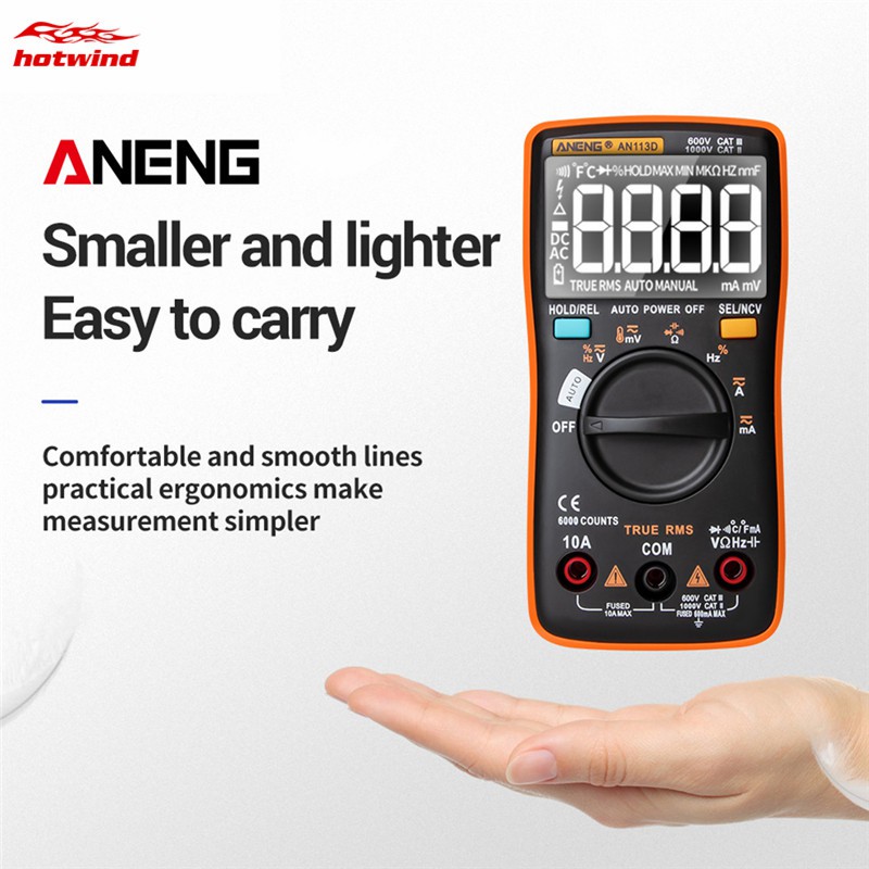 Bộ đồng hồ vạn năng ANENG AN113D AC / DC thiết kế tiện dụng dễ sử dụng