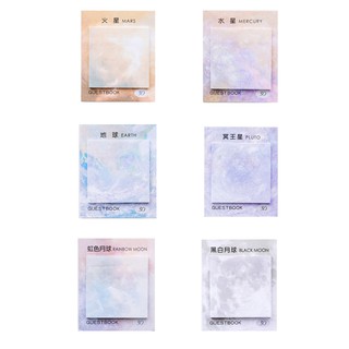 Set 6 giấy dán ghi chú màu cầu vồng cầu xinh xắn