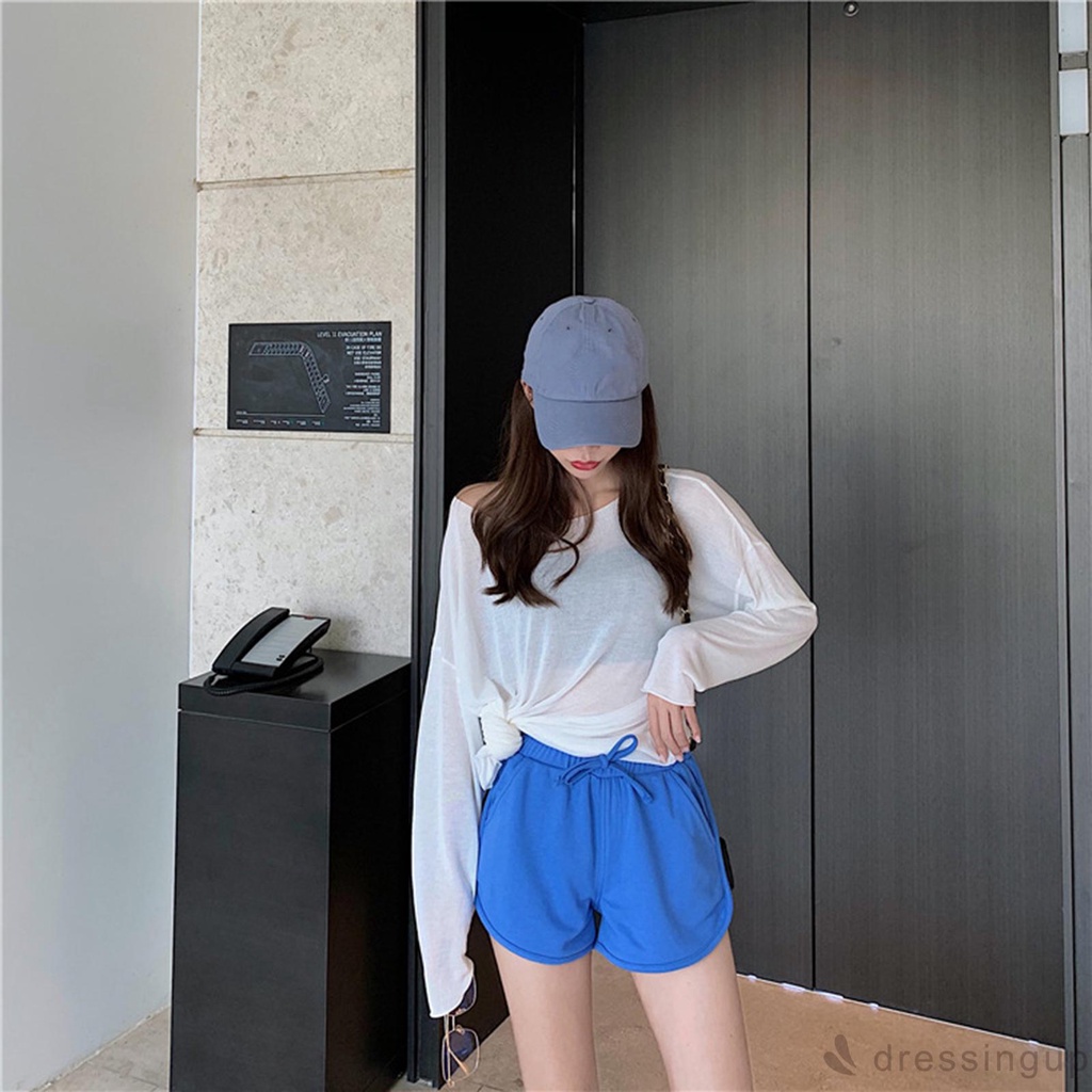 Quần Ngắn Dành Cho Nữ Lưng Cao Dây Rút Cá Tính
