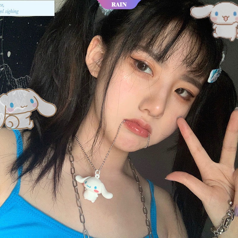 SANRIO Vòng Cổ Dài Mặt Búp Bê Cinnamoroll Kuromi Hello Kitty My Melody Harajuku Thời Trang Làm Quà Tặng Cho Nữ