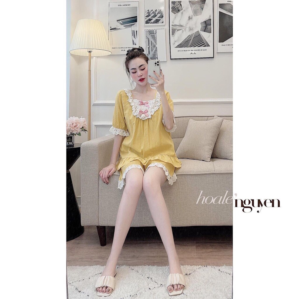 (Bộ quần áo) Set mặc ngủ chất đũi mát form rộng mặc thoải mái Hàng QCCC | BigBuy360 - bigbuy360.vn