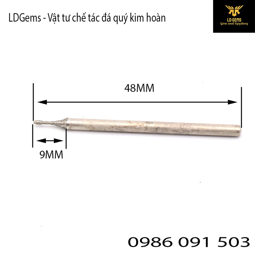 Mũi mài kim cương (MÃ G) Cốt 2.35mm  chuyên dụng mài, chạm, khắc tượng ngọc, đá quý, đá thô, đá cảnh