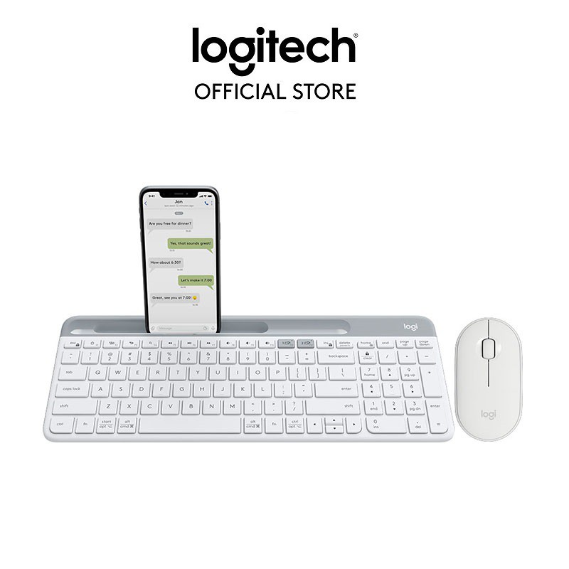 [Mã ELCL7 giảm 7% đơn 300K] Combo chuột phím không dây bluetooth và USB Logitech K580 & M350 - Yên tĩnh, đa thiết bị | BigBuy360 - bigbuy360.vn