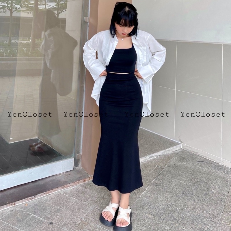 Hình chính chủ - Chân váy body đuôi cá sang chảnh