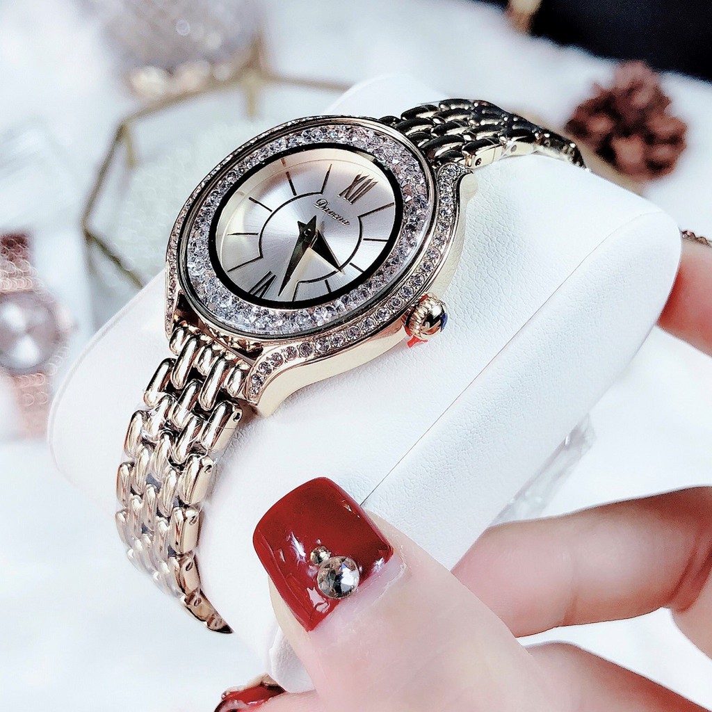 Đồng Hồ Nữ Davena 61666 Gold Mặt Đá 32mm Chính Hãng