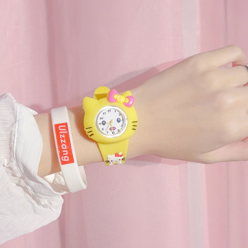 Đồng Hồ Đeo Tay Chống Thấm Nước Chống Rơi Họa Tiết Hoạt Hình Dễ Thương Cho Bé Gái Mẫu Giáo 2-3 Tuổi