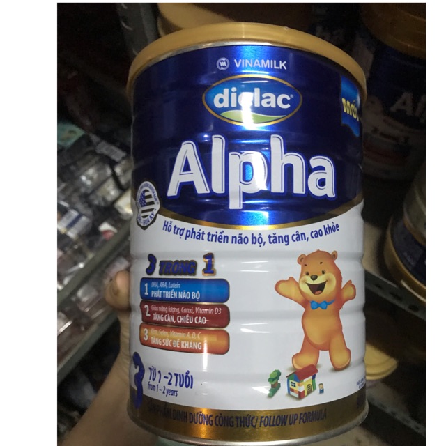 Sữa bột Dielac Alpha lon 900g số 1,2,3,4