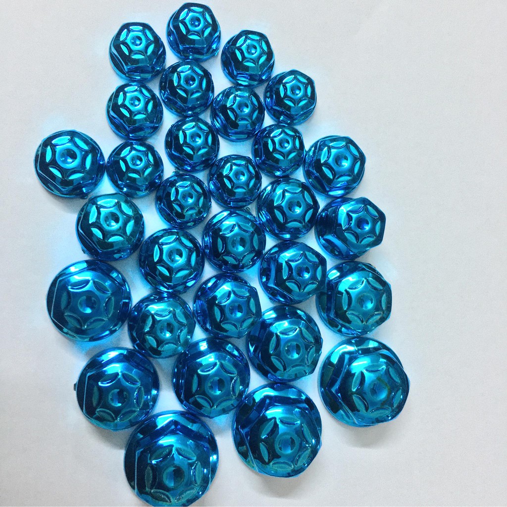 Bộ chụp ốc  gắn xe máy , xe điện , xe đạp  các loại - màu xanh ngọc