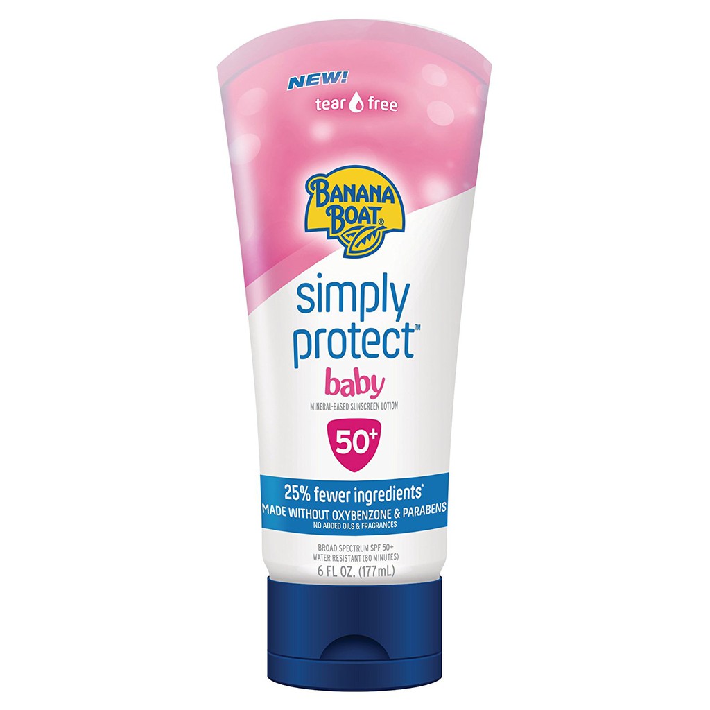 Kem chống nắng cho trẻ nhỏ Banana Boat Simply Protect Baby Broad Spectrum Sunscreen Lotion with SPF 50 177ml (Mỹ) thumbnail