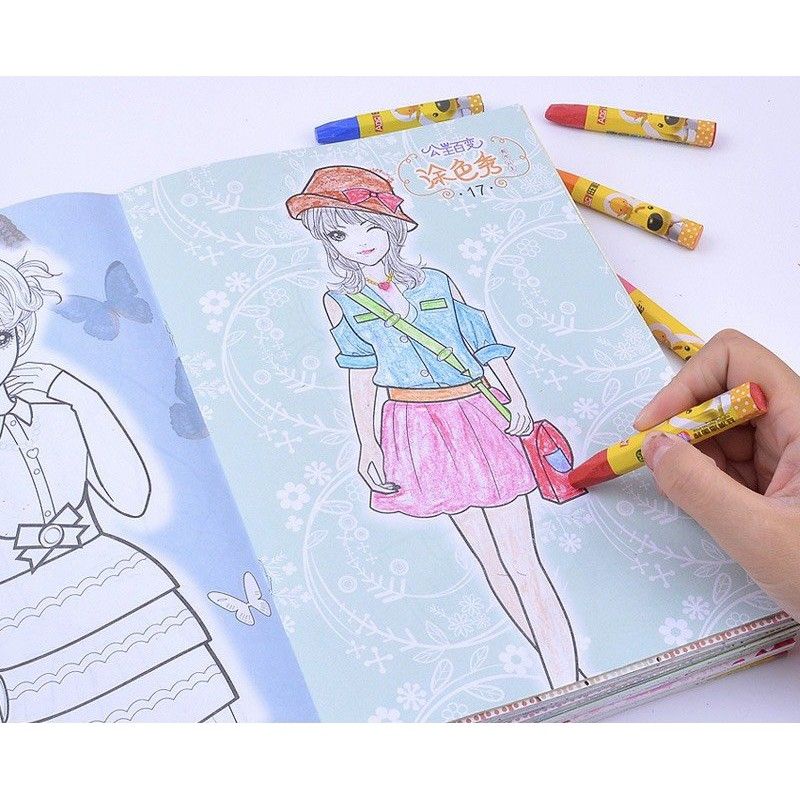 Sét 32 tranh tô màu công chúa nhiều mẫu cho bé