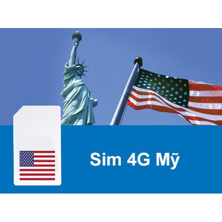 Sim data du lịch Mỹ ➡ 30 ngày 6GB (4G) + 3G không giới hạn 128kbps