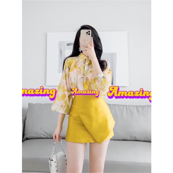 ÁO SƠMI VOAN VÀNG