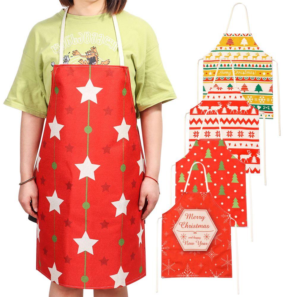 CONOPERY Tạp Dề Chống Bẩn Phong Cách Giáng Sinh