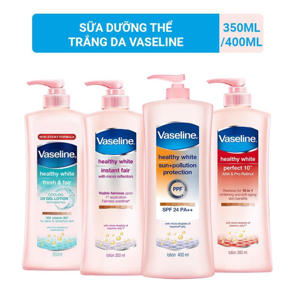 Sữa dưỡng thể trắng da Vaseline (chai 350ml/400ml)